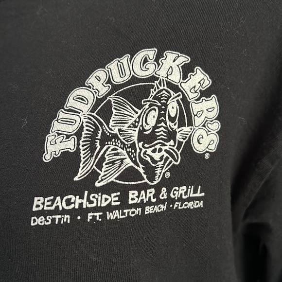 Fudpuckers Long Sleeve T-Shirt - Size Medium -  Black & White - Picture 4 of 6